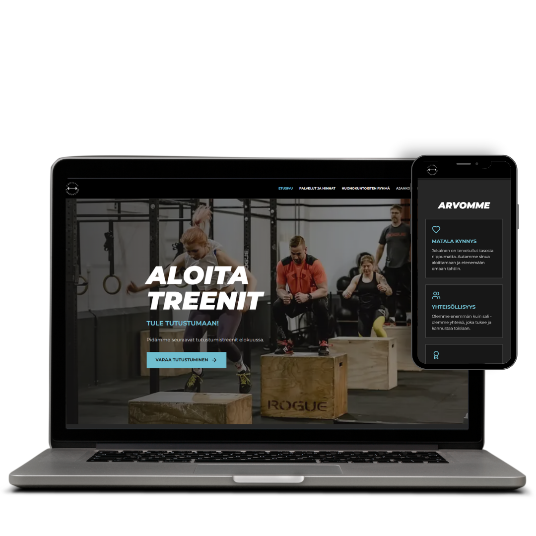 CrossFit Kirkkonummi: verkkosivuston esittely
